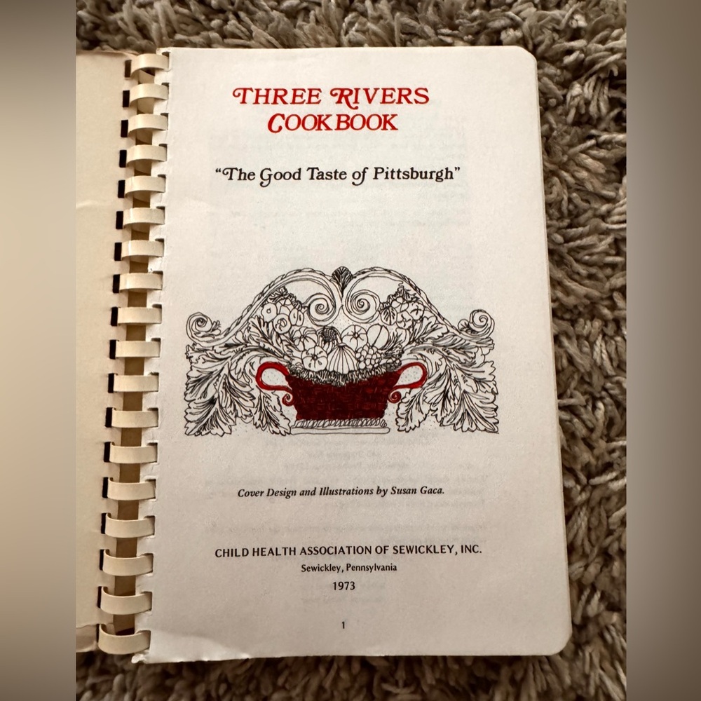 Vintage Three Rivers Cookbook Spiral Sewickly 1973 Pittsburgh - Picture 3 of 6